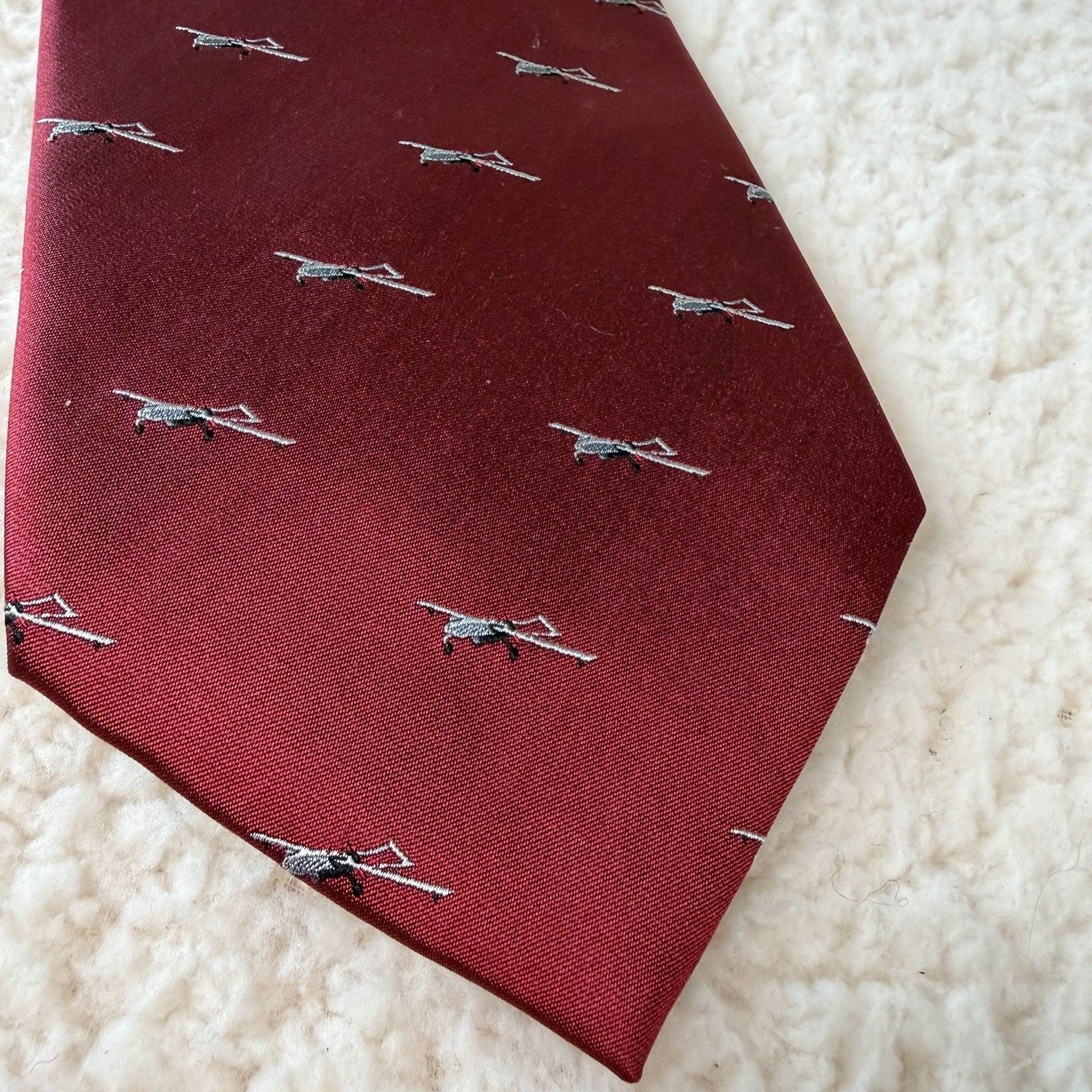 Men's Red Aircraft Plane Airplane All Over Print Neck Tie By Wolfmark
